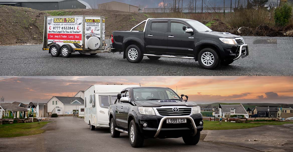 Image of Hamilton School of Motoring trailer and caravan driving lessons